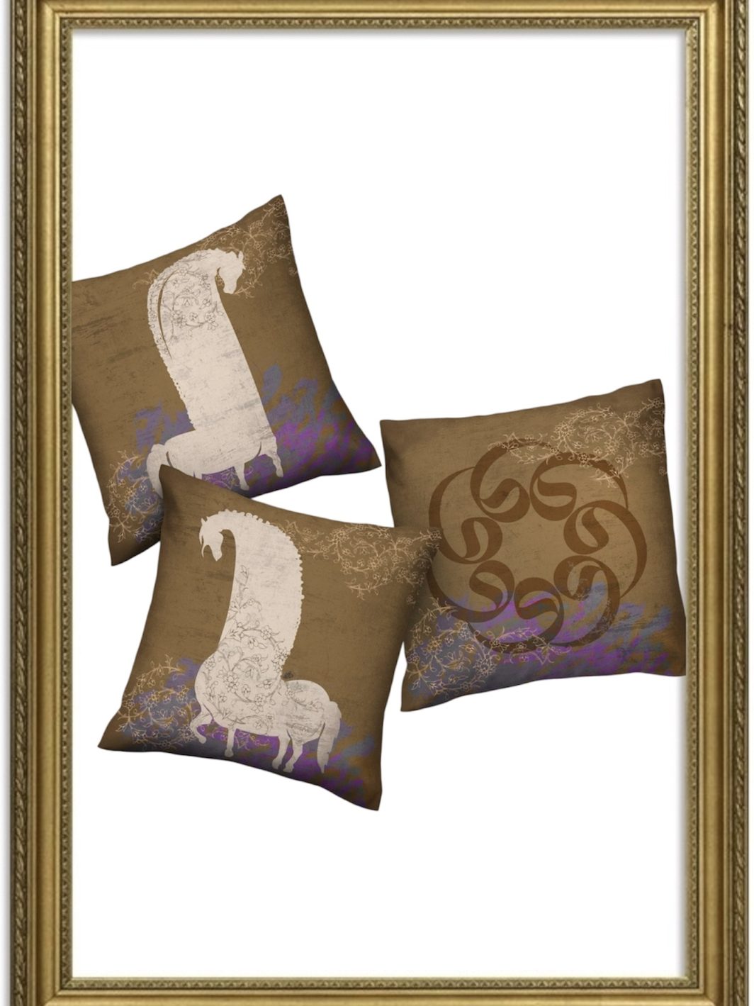 Charkh-e-Kabood Cushion Cover