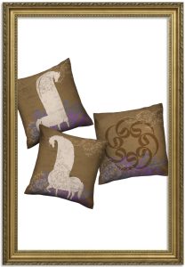 Charkh-e-Kabood Cushion Cover