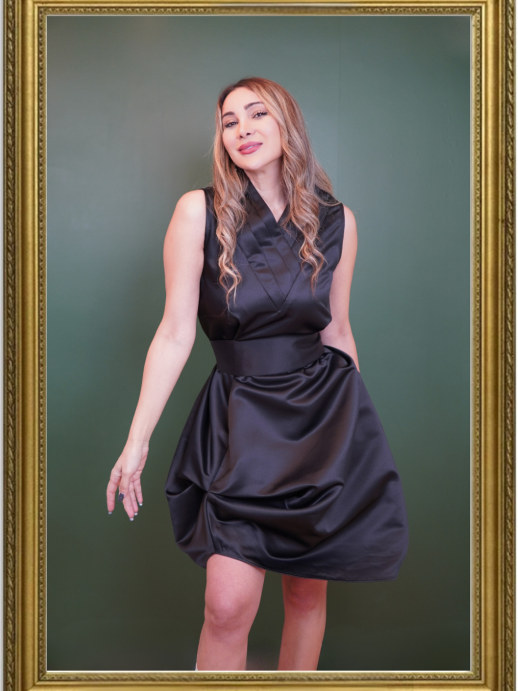 Black Satin Dress