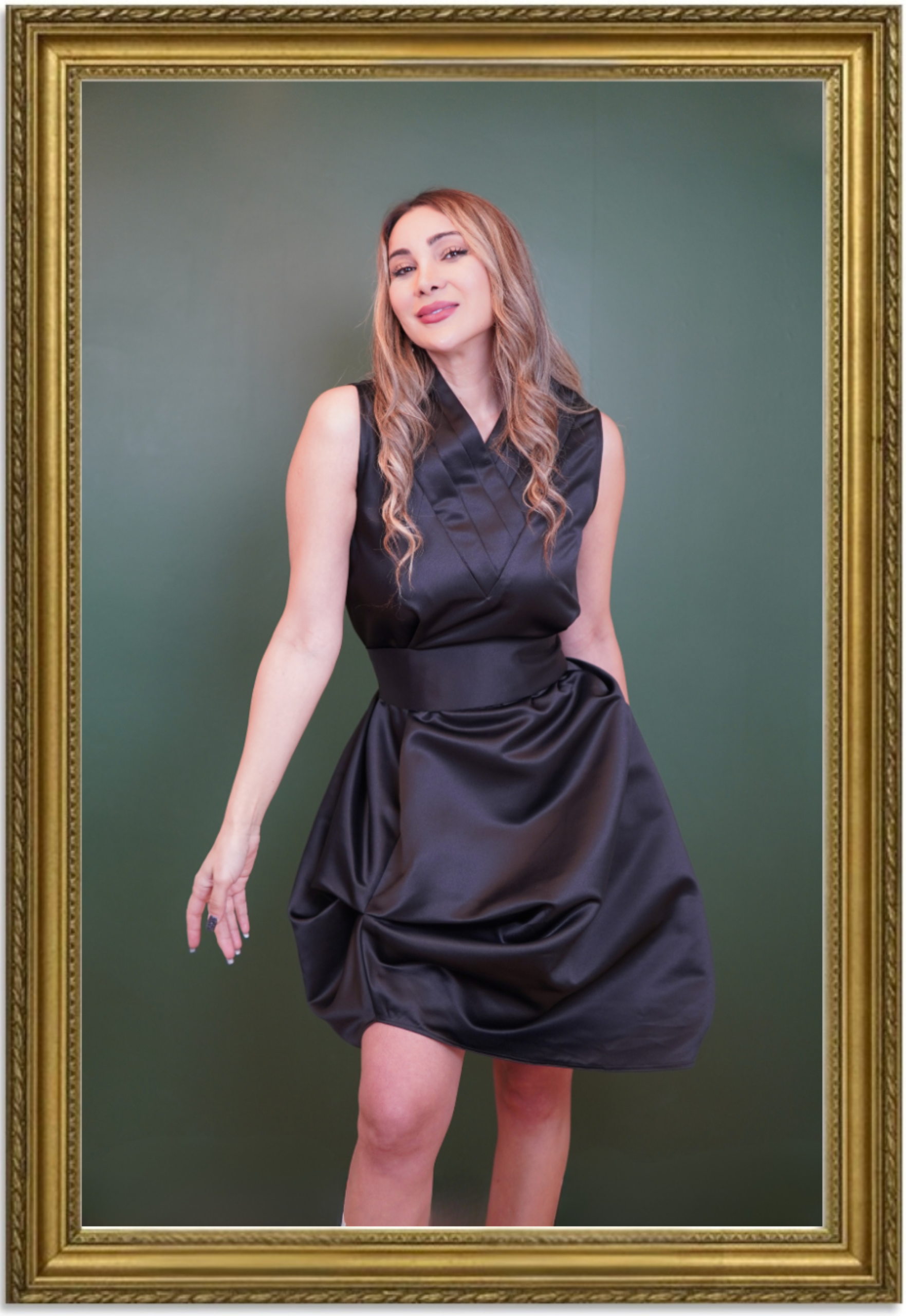 Black Satin Dress